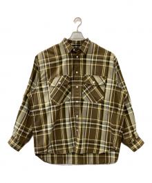 DAIWA PIER39（ダイワ ピア39）の古着「TECH ELBOW PATCH WORK SHIRTS FLANNEL PLAIDS」｜ブラウン