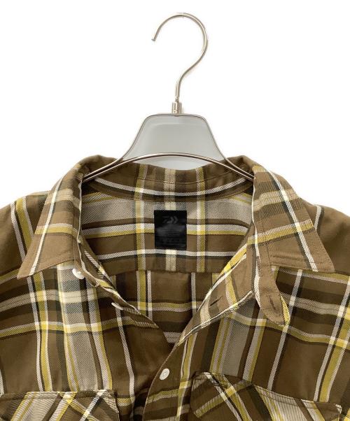 DAIWA PIER39（ダイワ ピア39）DAIWA PIER39 (ダイワ ピア39) TECH ELBOW PATCH WORK SHIRTS FLANNEL PLAIDS ブラウン サイズ:XLの古着・服飾アイテム