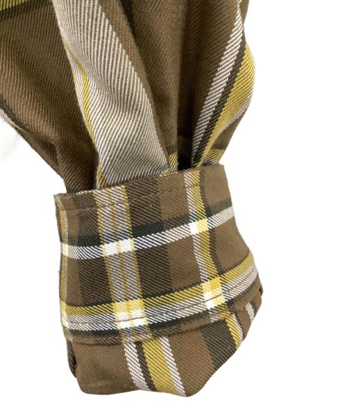 DAIWA PIER39（ダイワ ピア39）DAIWA PIER39 (ダイワ ピア39) TECH ELBOW PATCH WORK SHIRTS FLANNEL PLAIDS ブラウン サイズ:XLの古着・服飾アイテム