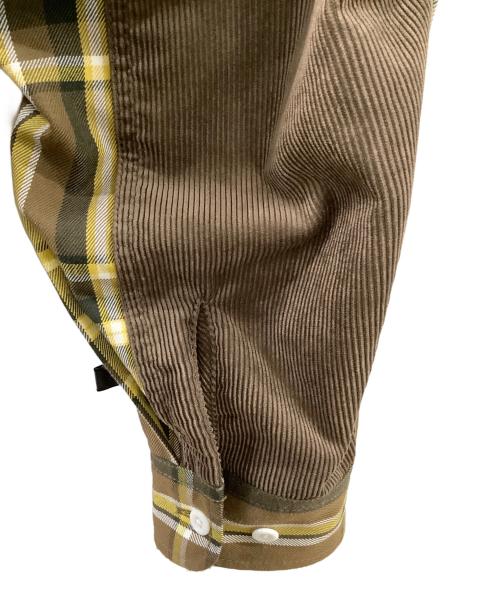 DAIWA PIER39（ダイワ ピア39）DAIWA PIER39 (ダイワ ピア39) TECH ELBOW PATCH WORK SHIRTS FLANNEL PLAIDS ブラウン サイズ:XLの古着・服飾アイテム