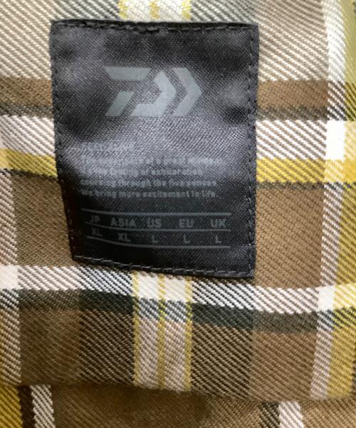 DAIWA PIER39（ダイワ ピア39）DAIWA PIER39 (ダイワ ピア39) TECH ELBOW PATCH WORK SHIRTS FLANNEL PLAIDS ブラウン サイズ:XLの古着・服飾アイテム