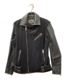 CRAZY JET（クレイジージェット）の古着「ダブルライダースジャケット」｜ブラック