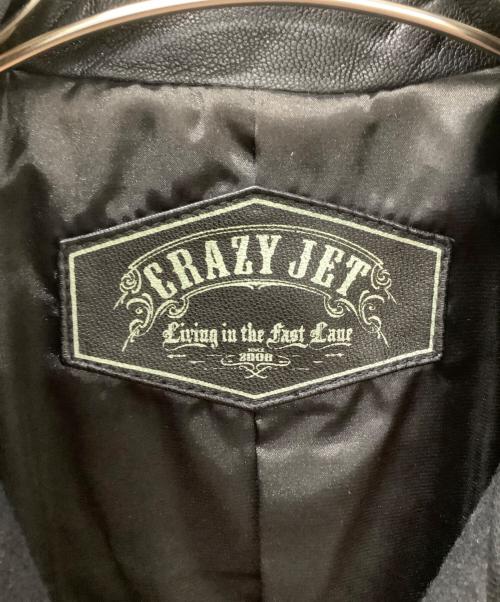 CRAZY JET（クレイジージェット）CRAZY JET (クレイジージェット) ダブルライダースジャケット ブラック サイズ:4の古着・服飾アイテム