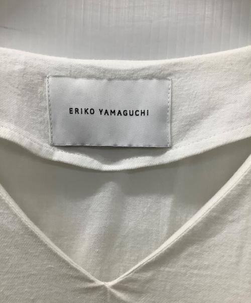 ERIKO YAMAGUCHI（エリコ ヤマグチ）ERIKO YAMAGUCHI (エリコ ヤマグチ) 半袖ブラウス ホワイト サイズ:Mの古着・服飾アイテム