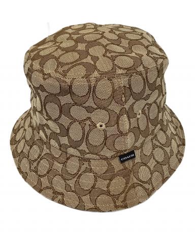 中古・古着通販】COACH (コーチ) ジャガードバケットハット ベージュ