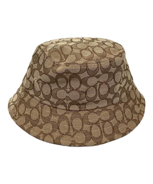 COACH（コーチ）COACH (コーチ) ジャガードバケットハット ベージュ サイズ:Ｍ/Ｌの古着・服飾アイテム