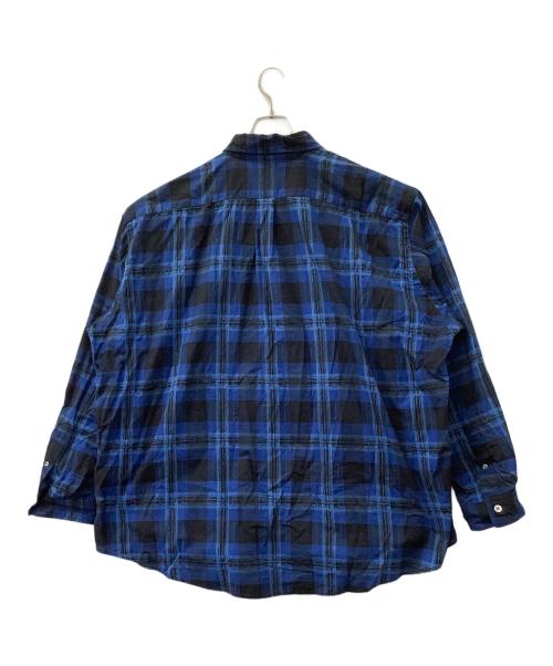 SSZ（エスエスズィー）SSZ (エスエスズィー) BEAMS (ビームス) 長袖シャツ ブラック×ブルー サイズ:Lの古着・服飾アイテム