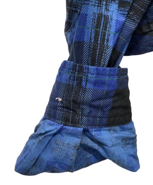 SSZ（エスエスズィー）SSZ (エスエスズィー) BEAMS (ビームス) 長袖シャツ ブラック×ブルー サイズ:Lの古着・服飾アイテム