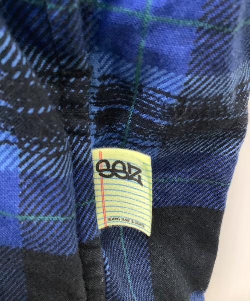 SSZ（エスエスズィー）SSZ (エスエスズィー) BEAMS (ビームス) 長袖シャツ ブラック×ブルー サイズ:Lの古着・服飾アイテム