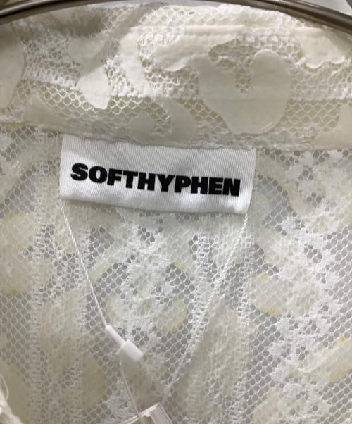 SOFTHYPHEN（ソフトハイフン）SOFTHYPHEN (ソフトハイフン) DAMASK PATTERNED LACE S/S SHIRT ホワイト サイズ:2の古着・服飾アイテム