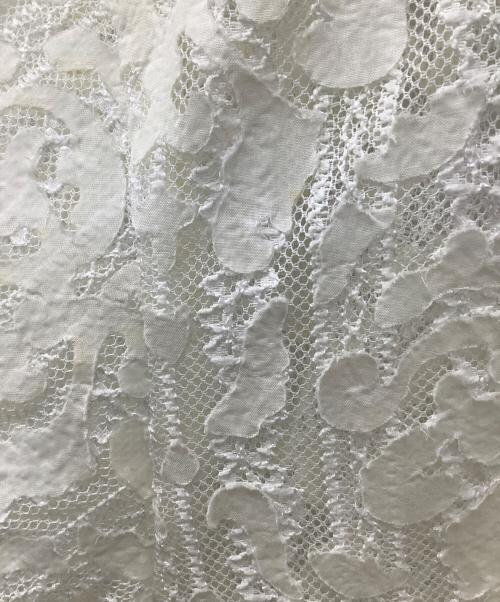 SOFTHYPHEN（ソフトハイフン）SOFTHYPHEN (ソフトハイフン) DAMASK PATTERNED LACE S/S SHIRT ホワイト サイズ:2の古着・服飾アイテム