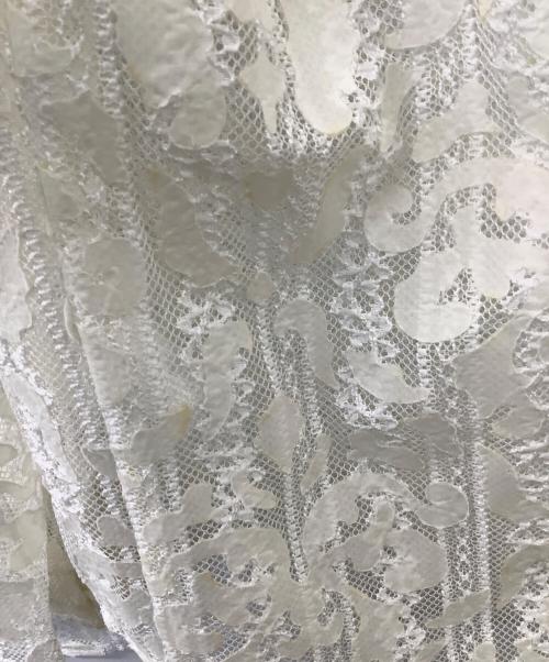 SOFTHYPHEN（ソフトハイフン）SOFTHYPHEN (ソフトハイフン) DAMASK PATTERNED LACE S/S SHIRT ホワイト サイズ:2の古着・服飾アイテム