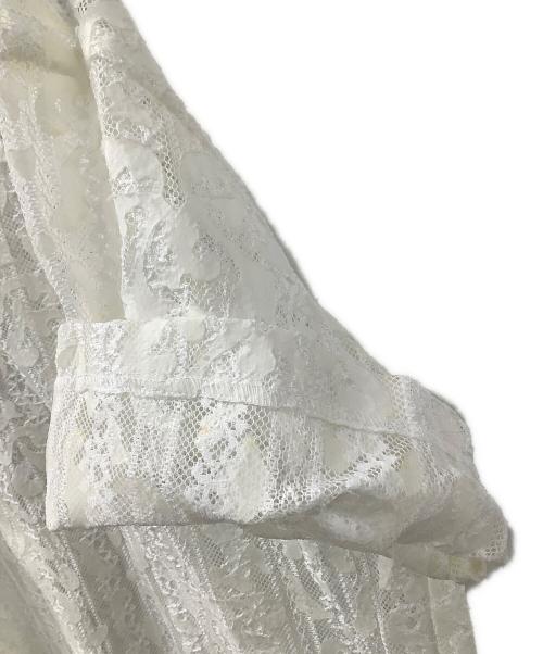 SOFTHYPHEN（ソフトハイフン）SOFTHYPHEN (ソフトハイフン) DAMASK PATTERNED LACE S/S SHIRT ホワイト サイズ:3の古着・服飾アイテム