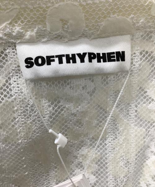 SOFTHYPHEN（ソフトハイフン）SOFTHYPHEN (ソフトハイフン) DAMASK PATTERNED LACE S/S SHIRT ホワイト サイズ:3の古着・服飾アイテム