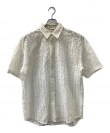 SOFTHYPHEN（ソフトハイフン）の古着「DAMASK PATTERNED LACE S/S SHIRT」｜ホワイト