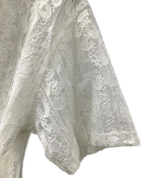 SOFTHYPHEN（ソフトハイフン）SOFTHYPHEN (ソフトハイフン) DAMASK PATTERNED LACE S/S SHIRT ホワイト サイズ:1の古着・服飾アイテム