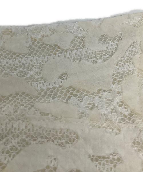 SOFTHYPHEN（ソフトハイフン）SOFTHYPHEN (ソフトハイフン) DAMASK PATTERNED LACE S/S SHIRT ホワイト サイズ:1の古着・服飾アイテム