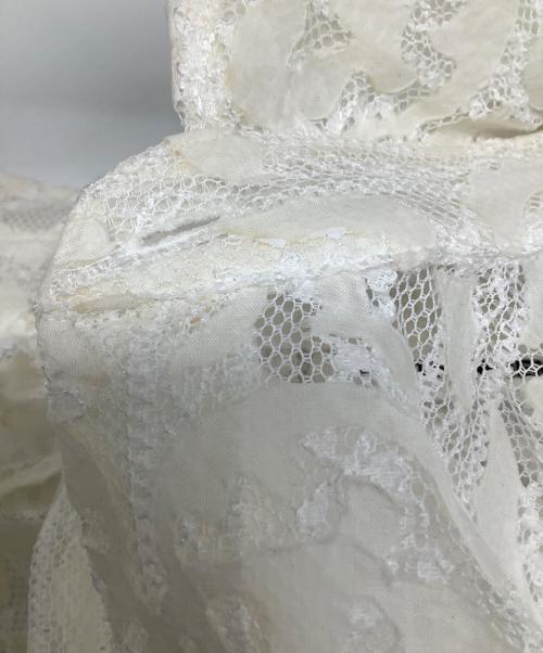 SOFTHYPHEN（ソフトハイフン）SOFTHYPHEN (ソフトハイフン) DAMASK PATTERNED LACE S/S SHIRT ホワイト サイズ:1の古着・服飾アイテム