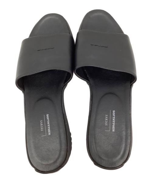 SOFTHYPHEN（ソフトハイフン）SOFTHYPHEN (ソフトハイフン) SAKIAS (サキアス) 5ステッチサンダル ブラック サイズ:表記なしの古着・服飾アイテム