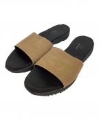 SOFTHYPHEN×SAKIASソフトハイフン×サキアス）の古着「5ステッチサンダル」｜ブラック×ベージュ