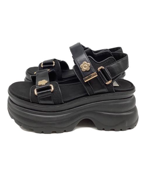 Lily Brown（リリーブラウン）Lily Brown (リリーブラウン) MARY OUANT デイジーロゴスニーカーソールサンダル ブラック サイズ:Lの古着・服飾アイテム