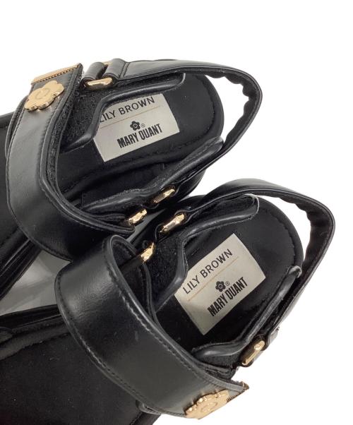 Lily Brown（リリーブラウン）Lily Brown (リリーブラウン) MARY OUANT デイジーロゴスニーカーソールサンダル ブラック サイズ:Lの古着・服飾アイテム