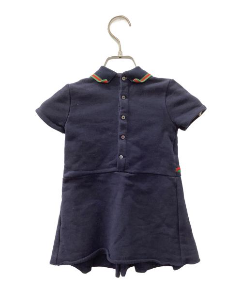 GUCCI（グッチ）GUCCI (グッチ) 半袖ワンピース ネイビー サイズ:18/24 （80/56）の古着・服飾アイテム