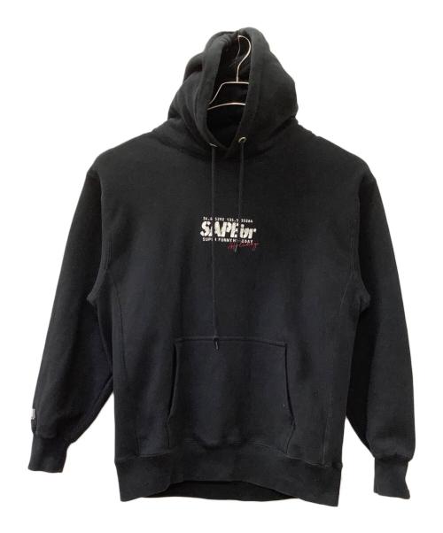 SAPEur（サプール）SAPEur (サプール) 浜田雅功 (ハマダマサトシ) バックプリント プルオーバーパーカー ブラック サイズ:Lの古着・服飾アイテム