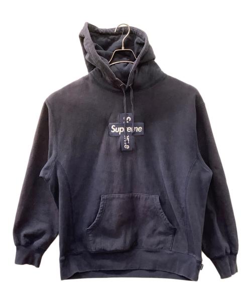 SUPREME（シュプリーム）SUPREME (シュプリーム) Cross Box Logo Hooded Sweatshirt ネイビー サイズ:Lの古着・服飾アイテム