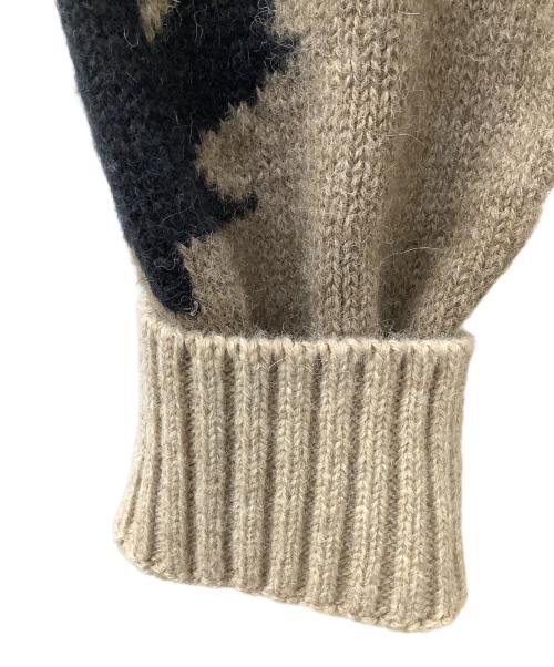 DSQUARED2（ディースクエアード）DSQUARED2 (ディースクエアード) ミドルゲージアルパカクルーネックインディオンニット ベージュ サイズ:Lの古着・服飾アイテム