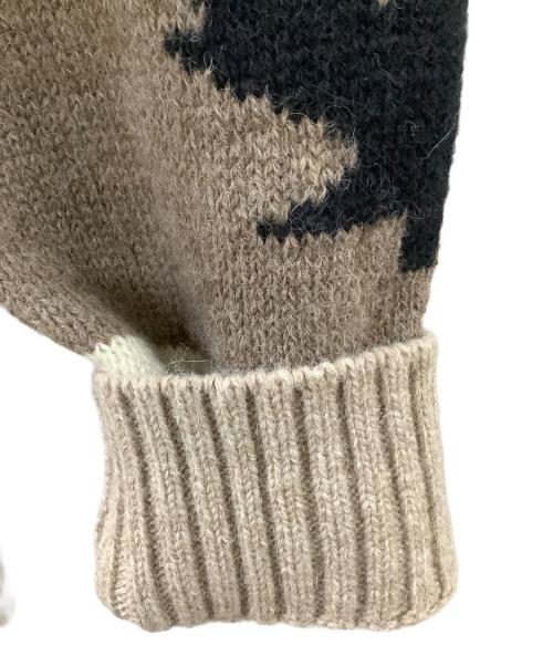 DSQUARED2（ディースクエアード）DSQUARED2 (ディースクエアード) ミドルゲージアルパカクルーネックインディオンニット ベージュ サイズ:Lの古着・服飾アイテム