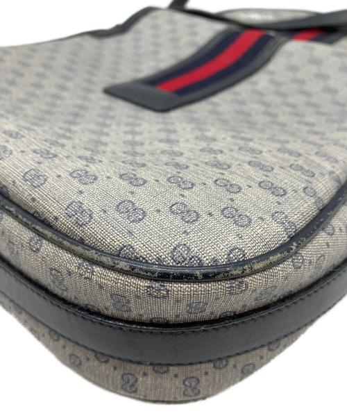 GUCCI（グッチ）GUCCI (グッチ) ショルダーバッグ グレー×ネイビーの古着・服飾アイテム