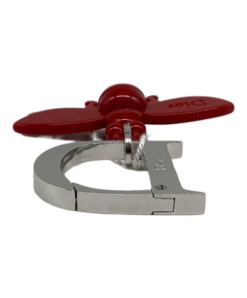 Christian Dior（クリスチャン ディオール）Christian Dior (クリスチャン ディオール) 蜂 シルバー×レッドの古着・服飾アイテム