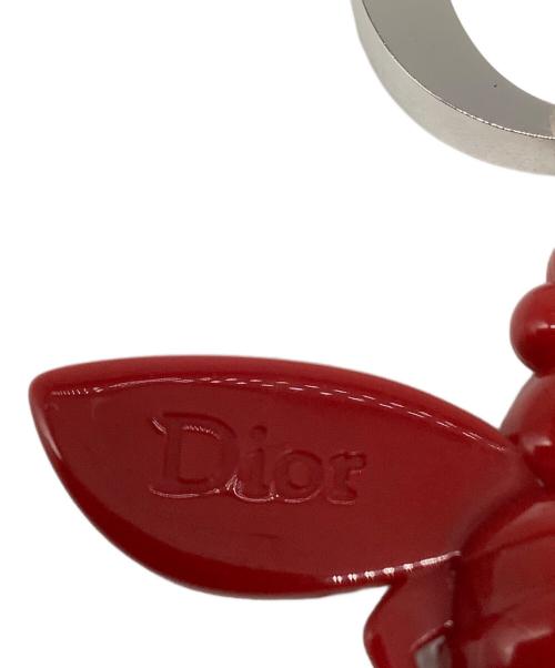 Christian Dior（クリスチャン ディオール）Christian Dior (クリスチャン ディオール) 蜂 シルバー×レッドの古着・服飾アイテム