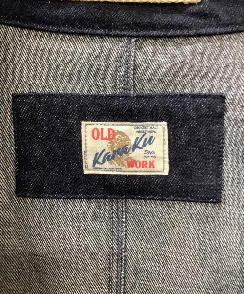 karaku（カラク）karaku (カラク) 13ozデニム スウェーデン軍モーターサイクルジャケット インディゴ サイズ:Lの古着・服飾アイテム