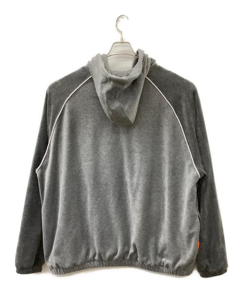 TIGHTBOOTH PRODUCTION（タイトブースプロダクション）TIGHTBOOTH PRODUCTION (タイトブースプロダクション) VELOUR PIPING HOODED JKT グレー サイズ:XLの古着・服飾アイテム