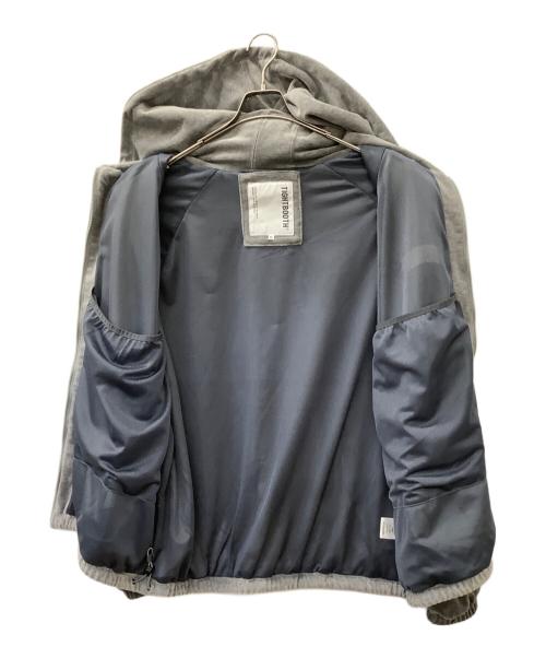 TIGHTBOOTH PRODUCTION（タイトブースプロダクション）TIGHTBOOTH PRODUCTION (タイトブースプロダクション) VELOUR PIPING HOODED JKT グレー サイズ:XLの古着・服飾アイテム