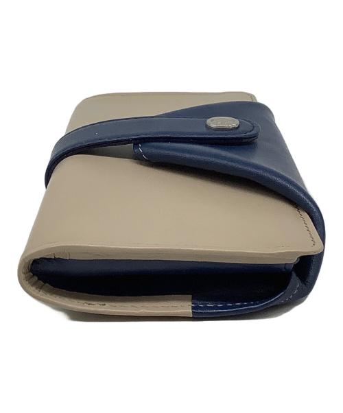 HIROKO HAYASHI（ヒロコ ハヤシ）HIROKO HAYASHI (ヒロコ ハヤシ) GIORNO 長財布 ネイビー×ベージュの古着・服飾アイテム