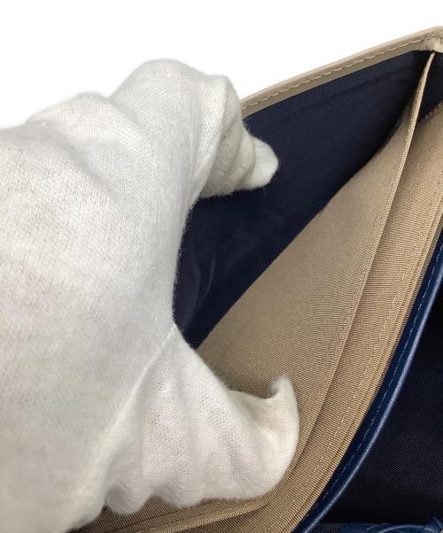 HIROKO HAYASHI（ヒロコ ハヤシ）HIROKO HAYASHI (ヒロコ ハヤシ) GIORNO 長財布 ネイビー×ベージュの古着・服飾アイテム