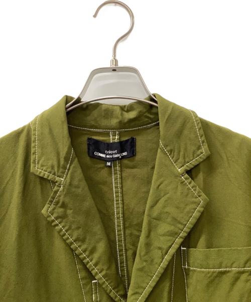 tricot COMME des GARCONS（トリココムデギャルソン）tricot COMME des GARCONS (トリココムデギャルソン) ステッチジャケット グリーン サイズ:Mの古着・服飾アイテム