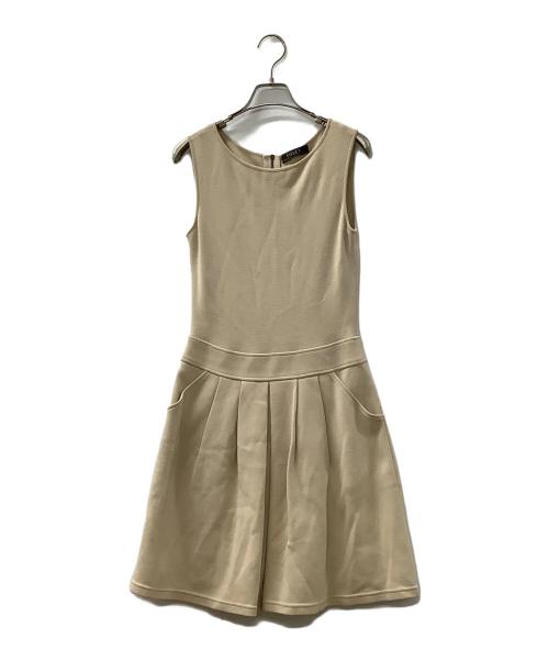 FOXEY（フォクシー）FOXEY (フォクシー) ノースリーブワンピース ベージュ サイズ:40の古着・服飾アイテム