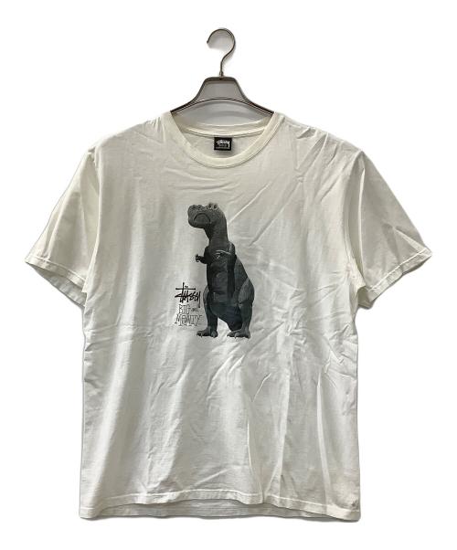 stussy（ステューシー）stussy (ステューシー) BIG and MeATY Tシャツ ホワイト サイズ:Lの古着・服飾アイテム