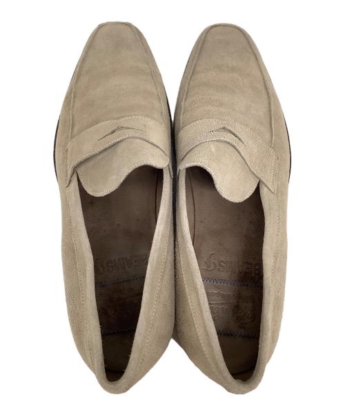 BEAMS（ビームス）BEAMS (ビームス) PARABOOT (パラブーツ) スエードローファー ベージュ サイズ:7 1/2の古着・服飾アイテム