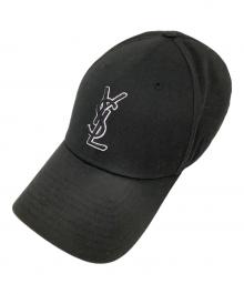 New Era×Saint Laurent Paris（ニューエラ×サンローランパリ）の古着「モノグラムキャップ」｜ブラック