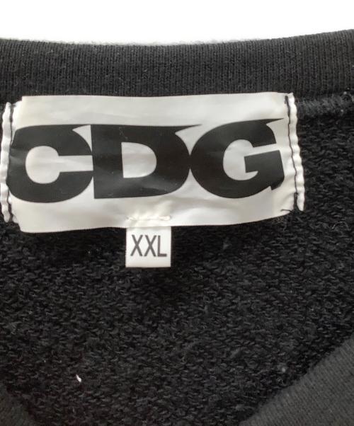 CDG（シーディージー）CDG (シーディージー) スタッフロゴスウェット ブラック サイズ:XXLの古着・服飾アイテム