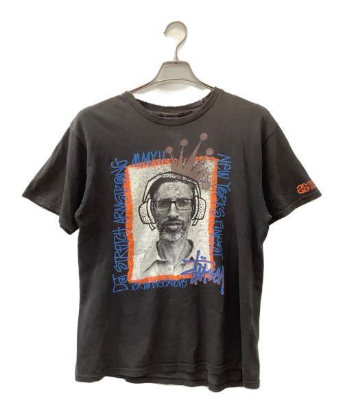 stussy（ステューシー）stussy (ステューシー) DJ STRETCH ARMSTRONG 半袖カットソー ブラック サイズ:Mの古着・服飾アイテム