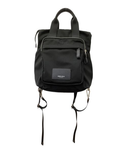 GIORGIO ARMANI（ジョルジョアルマーニ）GIORGIO ARMANI (ジョルジョアルマーニ) 2WAYバッグパック ブラックの古着・服飾アイテム