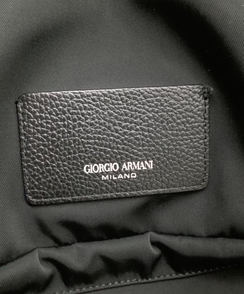 GIORGIO ARMANI（ジョルジョアルマーニ）GIORGIO ARMANI (ジョルジョアルマーニ) 2WAYバッグパック ブラックの古着・服飾アイテム