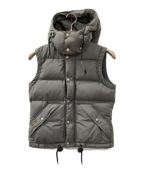 POLO RALPH LAUREN（ポロ・ラルフローレン）POLO RALPH LAUREN (ポロ・ラルフローレン) フーデッドダウンベスト グレー サイズ:XSの古着・服飾アイテム