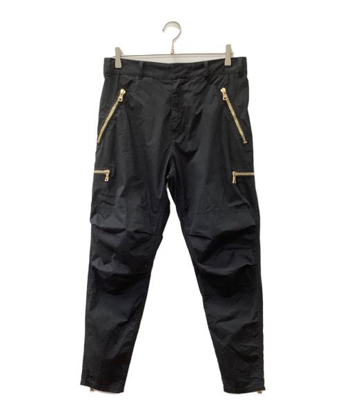 BALMAIN（バルマン）BALMAIN (バルマン) マルチジップクロップドパンツ ブラック サイズ:Mの古着・服飾アイテム